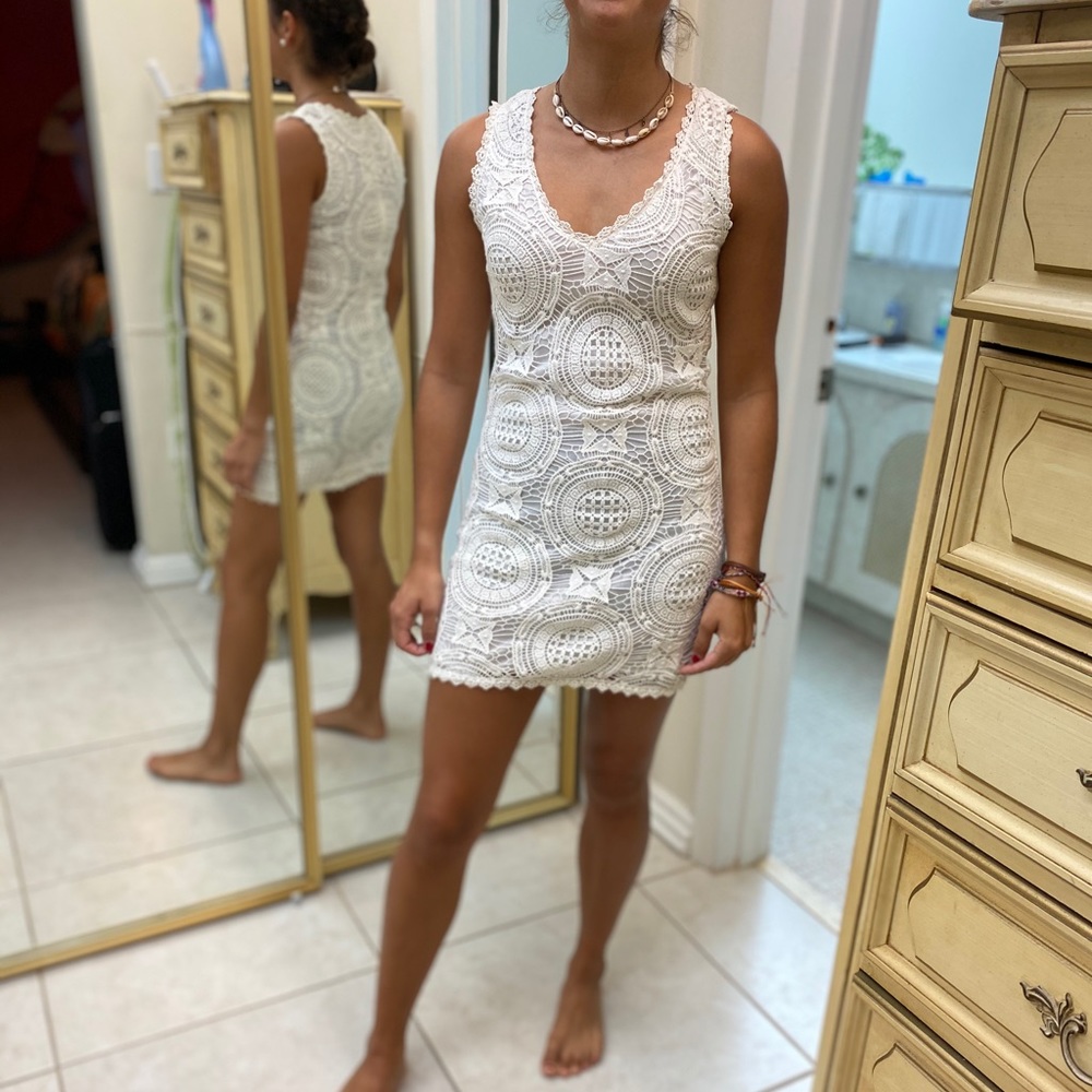 NWT White Lace Mini Dress